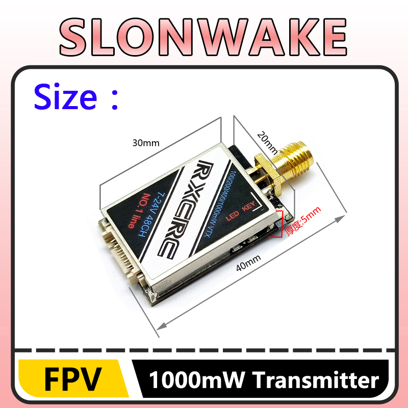 SLONWAKE 5.8G 48CH 1W VTX 100/ – обзор и цена Drone Transmitter